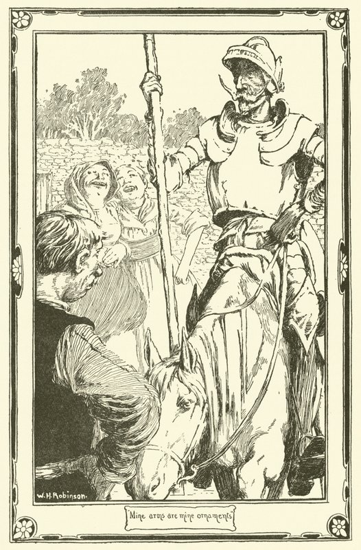 Illustration für Don Quijote von William Heath Robinson