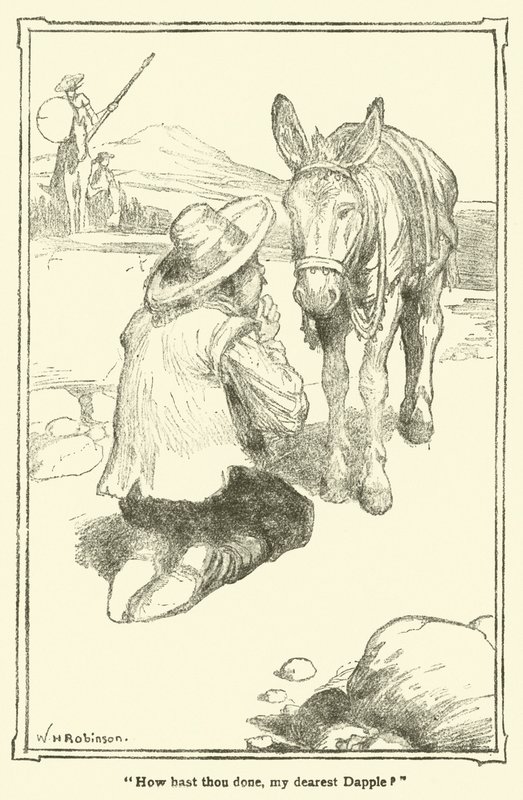 Illustration für Don Quijote von William Heath Robinson