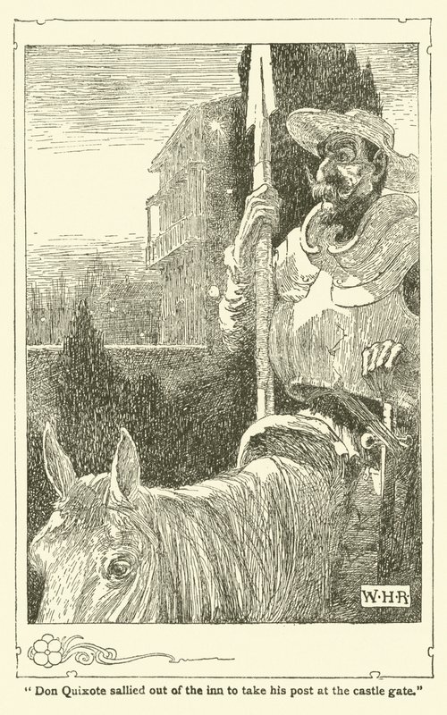 Illustration für Don Quijote von William Heath Robinson
