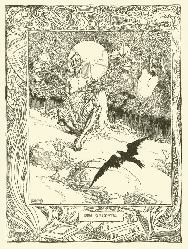 Illustration für Don Quijote von William Heath Robinson