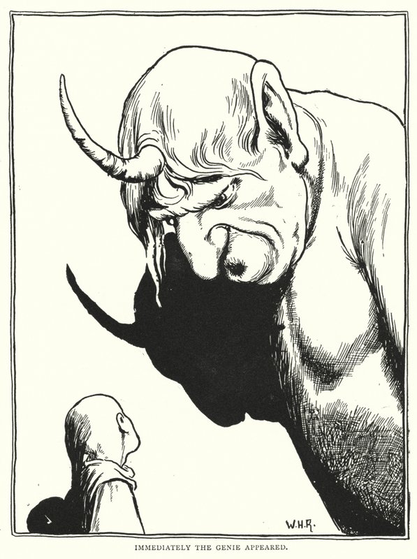 Sofort erschien der Geist (Stich) von William Heath Robinson
