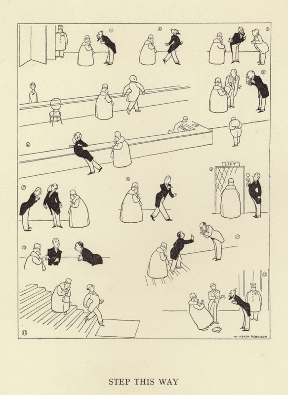 Treten Sie hier entlang von William Heath Robinson
