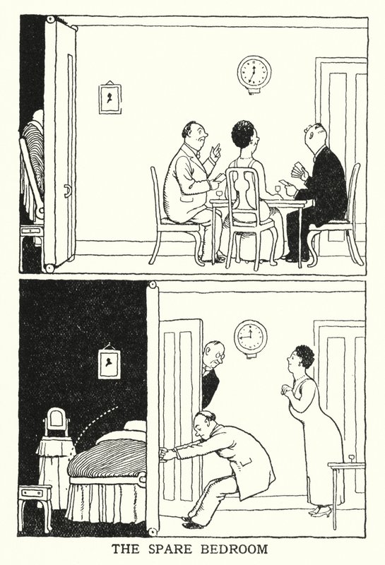 Das Gästezimmer von William Heath Robinson