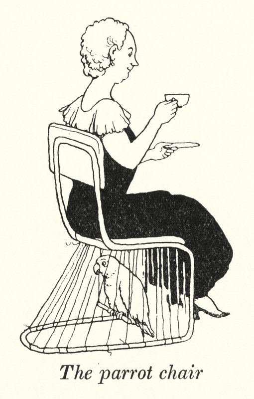 Der Papageienstuhl von William Heath Robinson