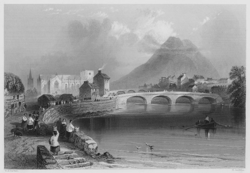 Ballina, County Mayo von William Henry (after) Bartlett