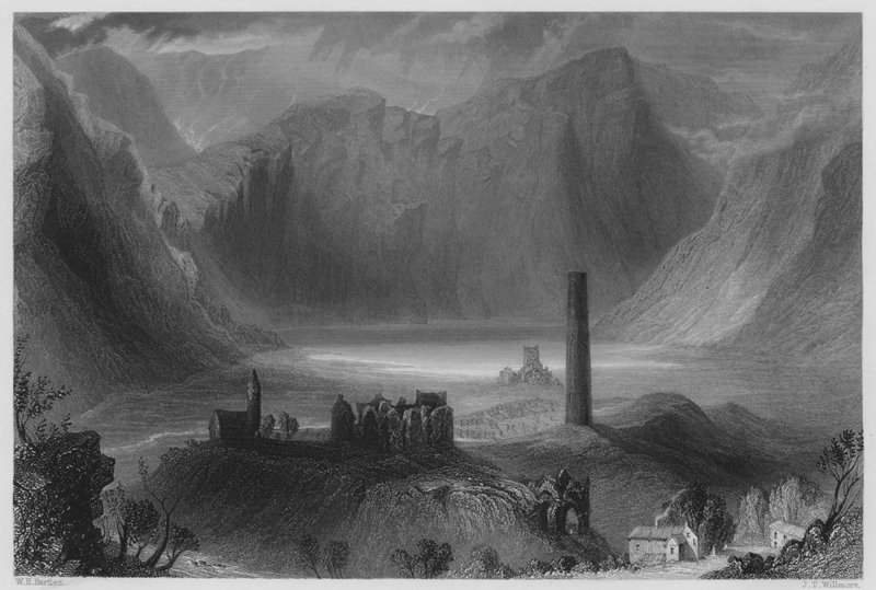 Glendalough von William Henry (after) Bartlett