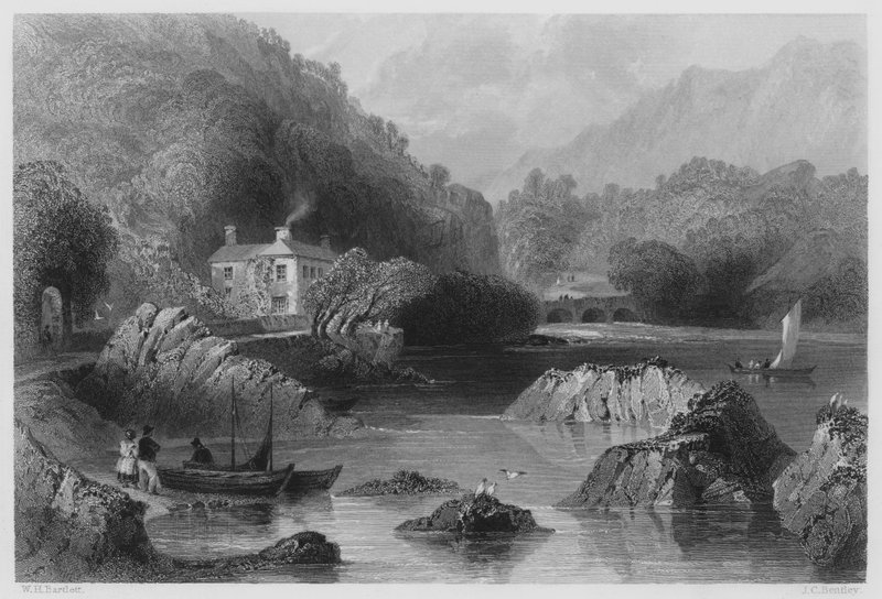 Gasthof Glengariff (Gravur) von William Henry (after) Bartlett