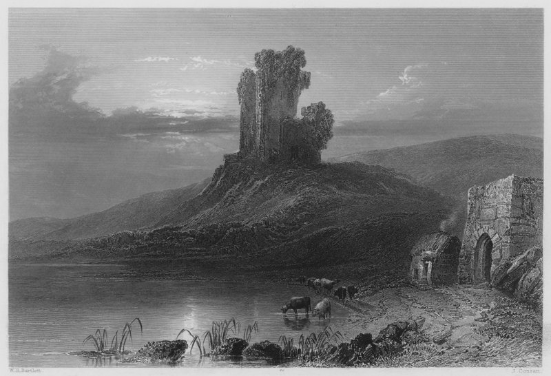 Überreste von Kilcolman Castle von William Henry (after) Bartlett