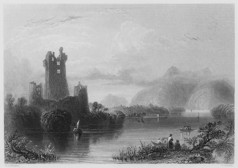 Ross Castle, Killarney von William Henry (after) Bartlett