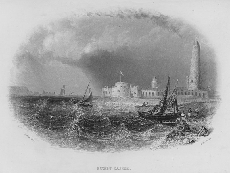 Hurst Castle (Gravur) von William Henry Bartlett