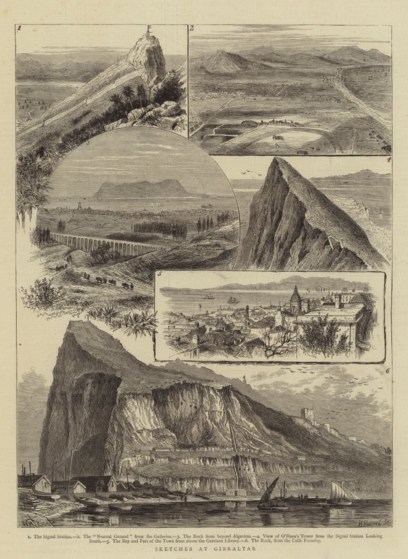 Skizzen in Gibraltar von William Henry James Boot
