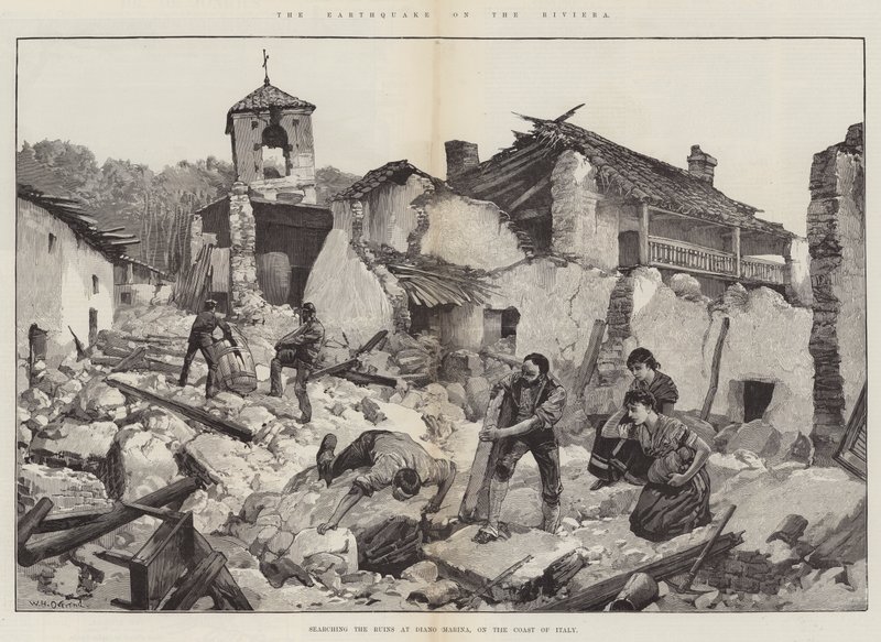 Das Erdbeben an der Riviera von William Heysham Overend