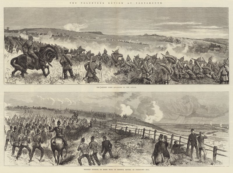 Die Freiwilligenüberprüfung in Portsmouth von William Heysham Overend