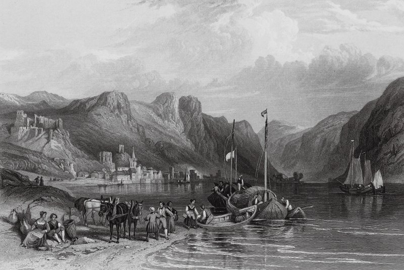 Bacharach am Rhein (Stich) von William Leighton (after) Leitch