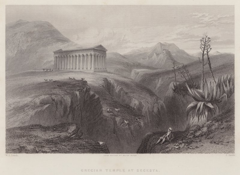 Griechischer Tempel in Segesta von William Leighton Leitch