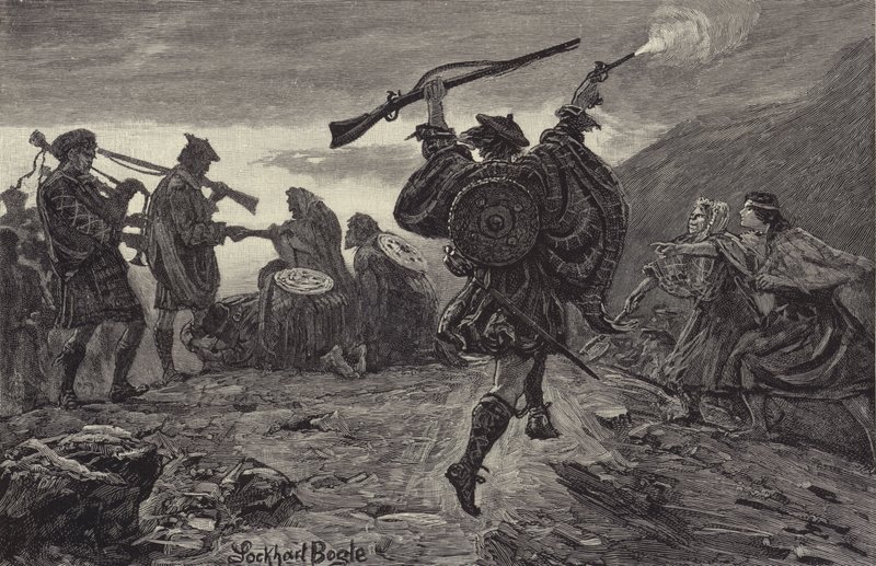Rob Roy wird von seinem Clan begrüßt von William Lockhart Bogle