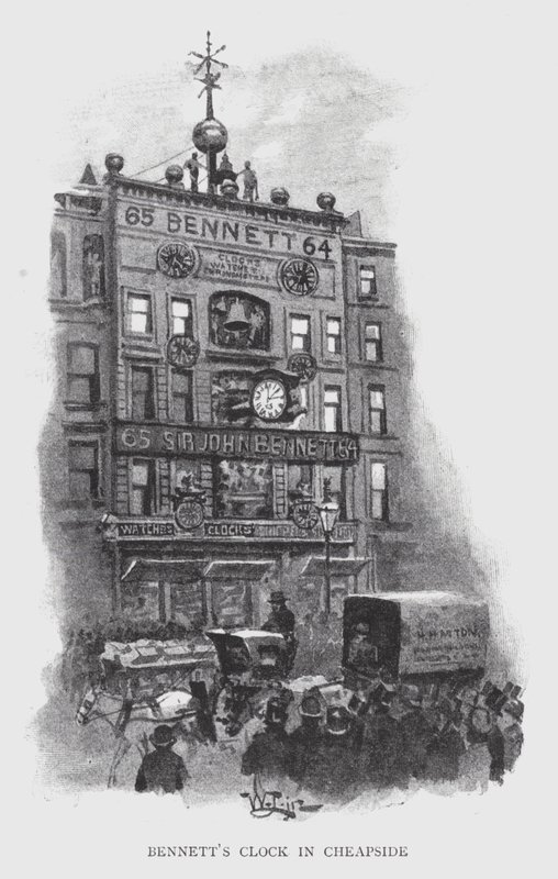 Bennetts Uhr in Cheapside von William Luker