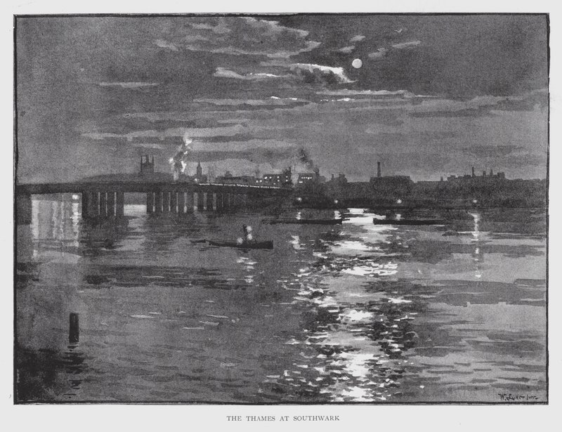 Die Themse bei Southwark von William Luker