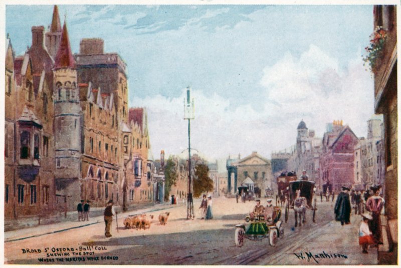 Broad St, Oxford, und Balliol College von William Matthison