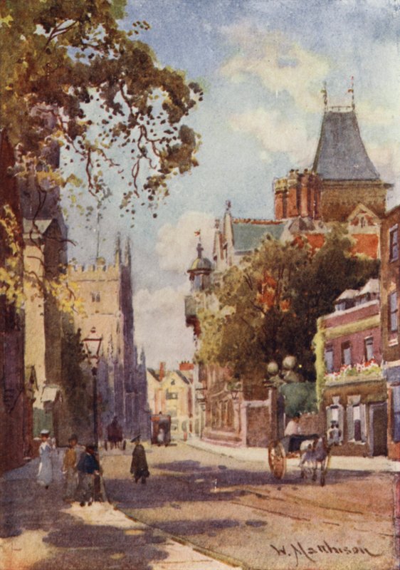 Trumpington Street von Peterhouse von William Matthison