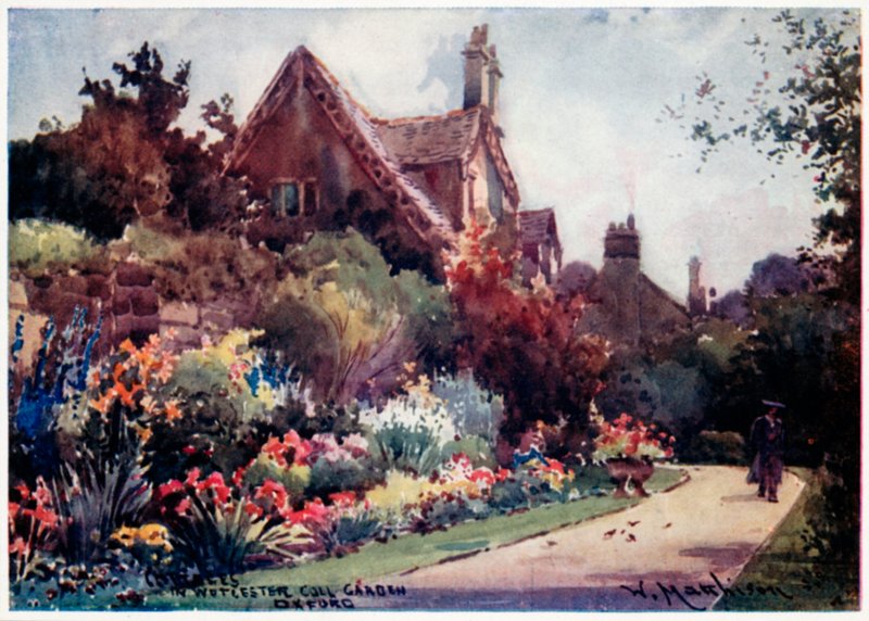 Garten des Worcester College von William Matthison