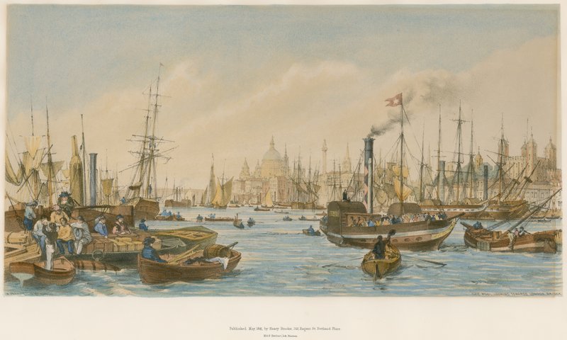 Der Pool, Blick auf die London Bridge von William Parrott