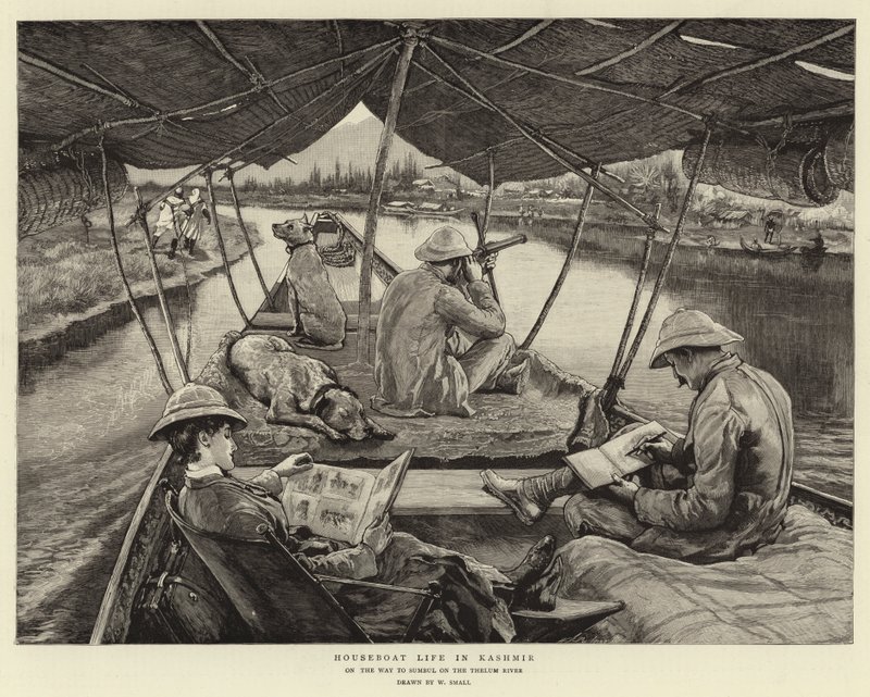 Hausbootleben in Kaschmir von William Small