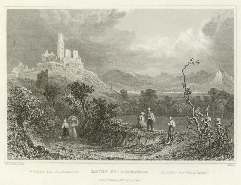 Ruinen von Godesberg von William Tombleson