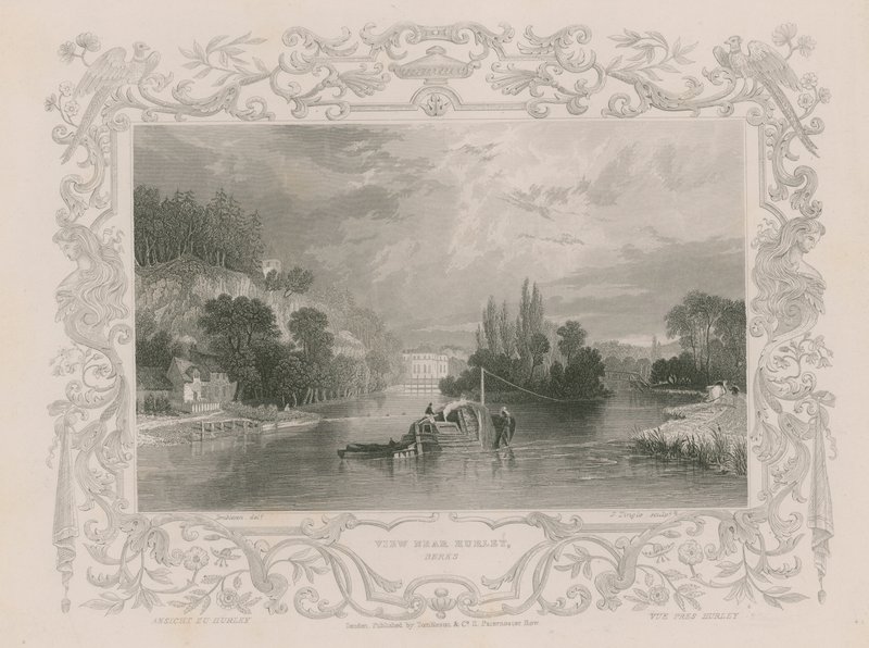 Ansicht in der Nähe von Hurley von William Tombleson