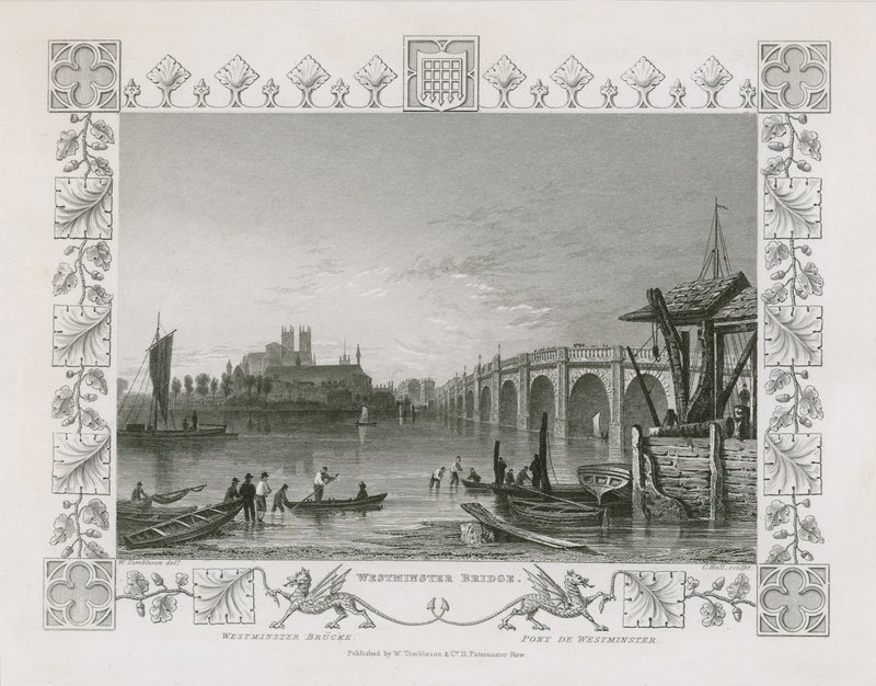 Westminster Bridge von William Tombleson