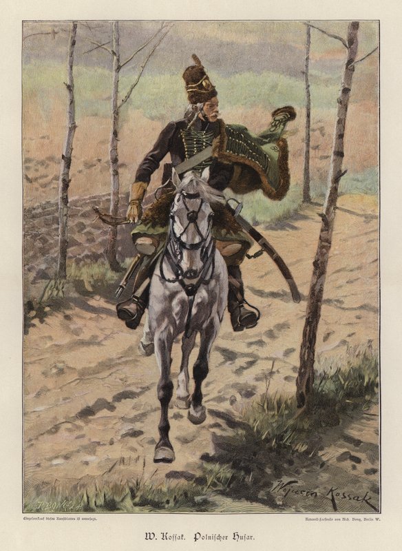 Polnischer Husar (Farblithografie) von Wojciech Kossak
