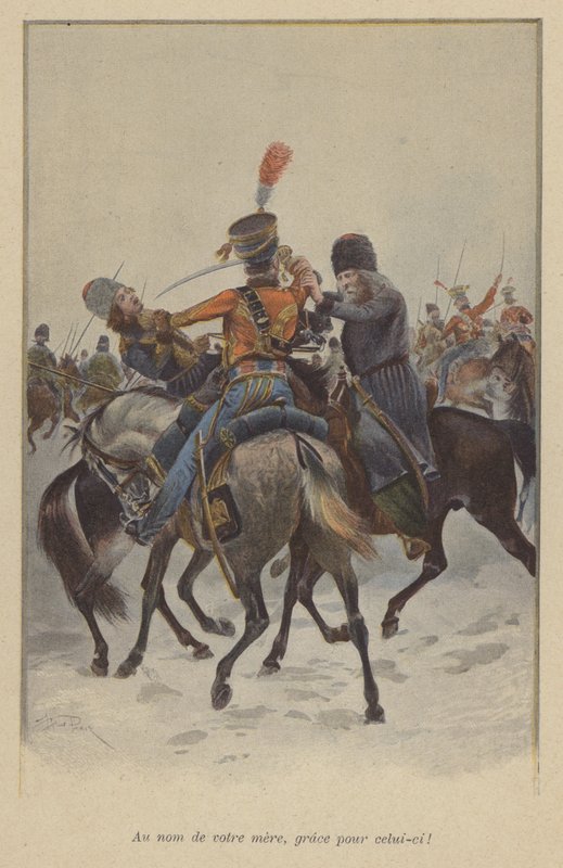Kavalleriegefecht während Napoleons Invasion in Russland, 1812 von after Paris