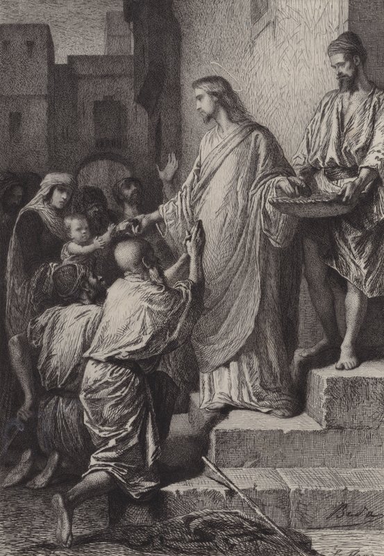 Almosen von after Albert Robida