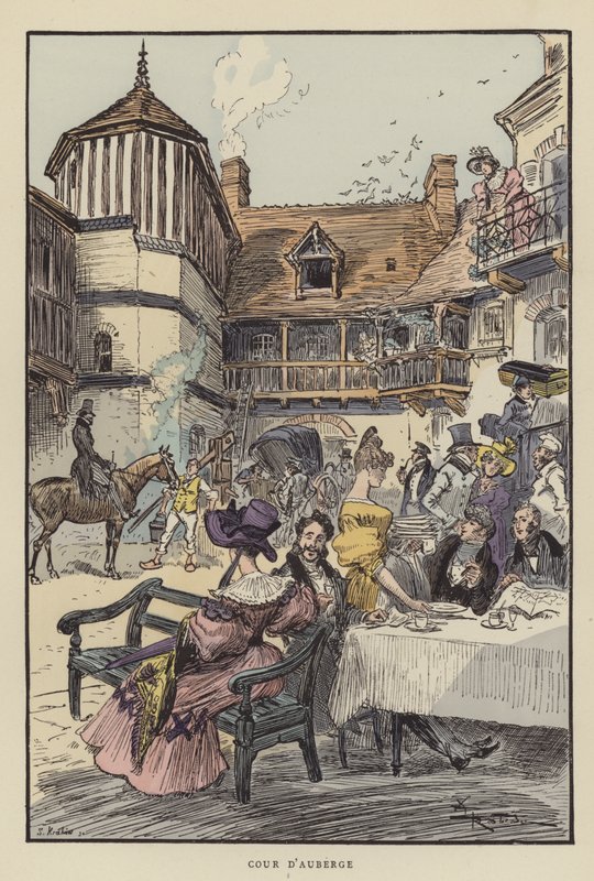 Gasthofhof von after Albert Robida