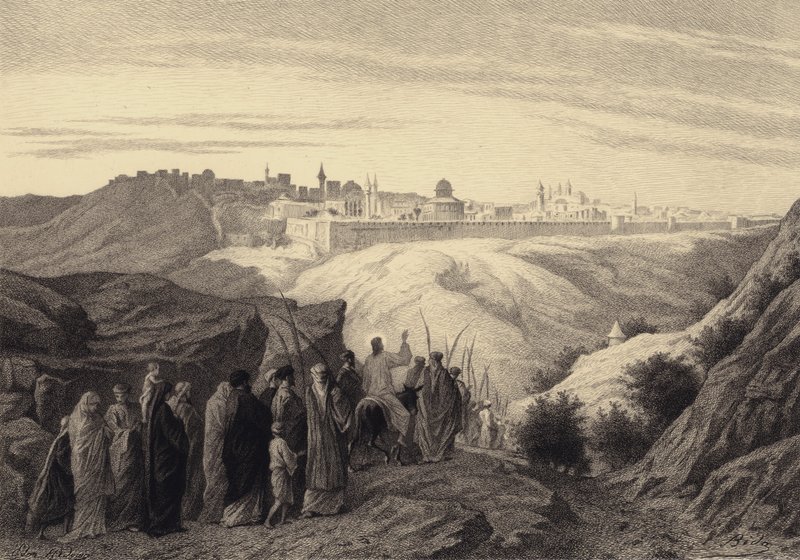 Jesus weint über Jerusalem von after Albert Robida