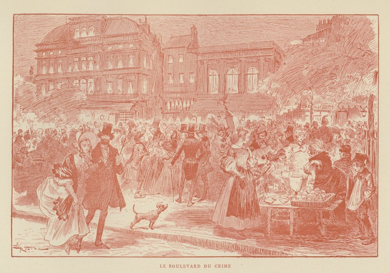 Der Boulevard des Verbrechens von after Albert Robida