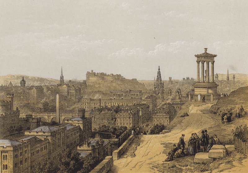 Edinburgh vom Calton Hill von after David Roberts