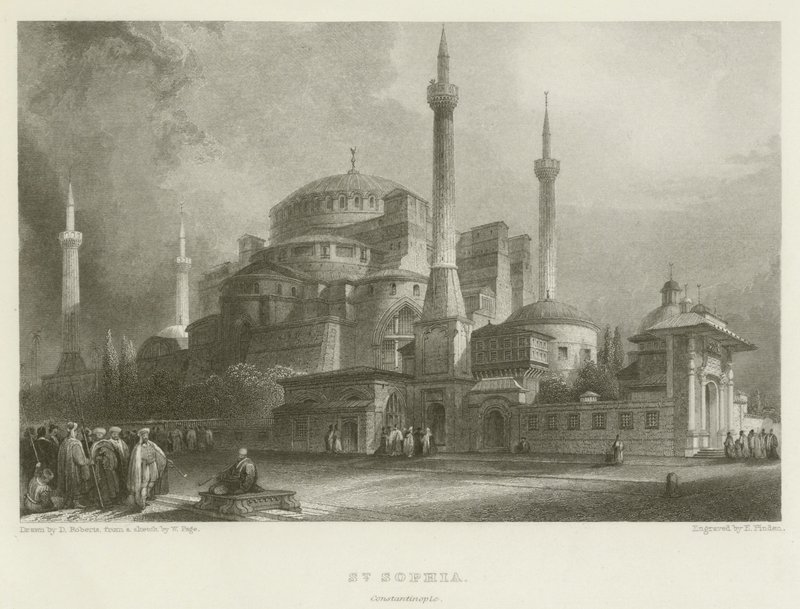 Hagia Sophia, Konstantinopel von after David Roberts