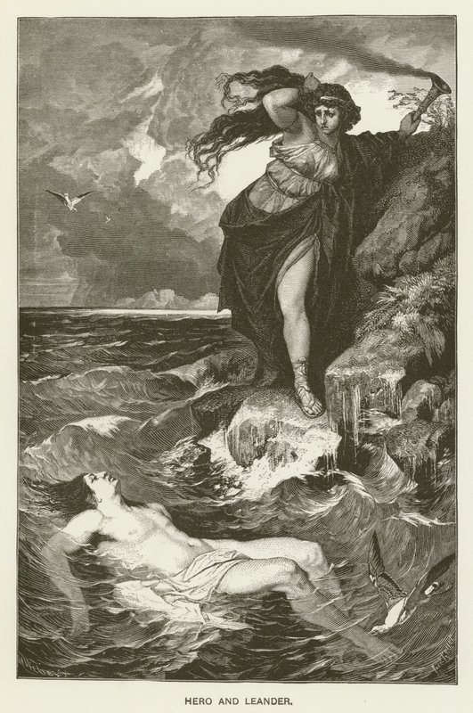 Hero und Leander von after Ferdinand Keller