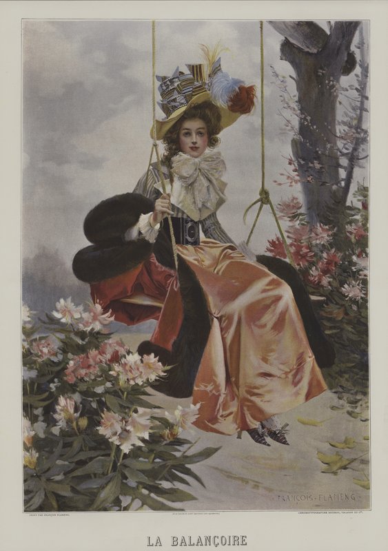 Die Schaukel von after Francois Flameng