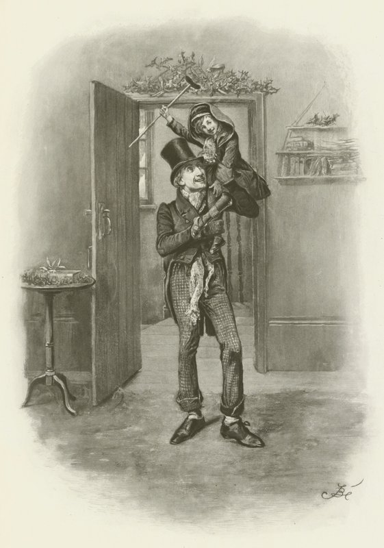 Bob Cratchit und Tiny Tim von after Frederick Barnard