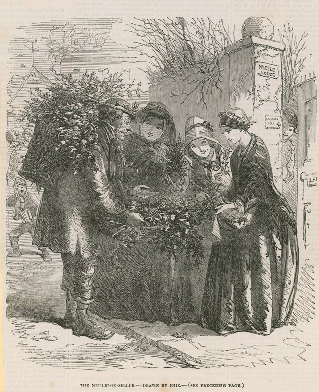 Der Mistelzweigverkäufer von after Hablot Knight Browne