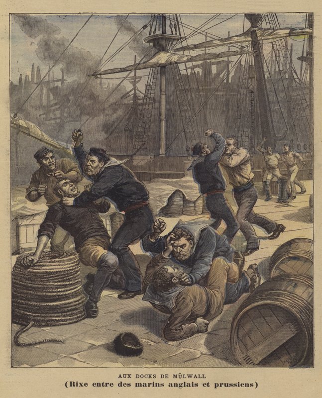 An den Millwall-Docks von after Henri Meyer