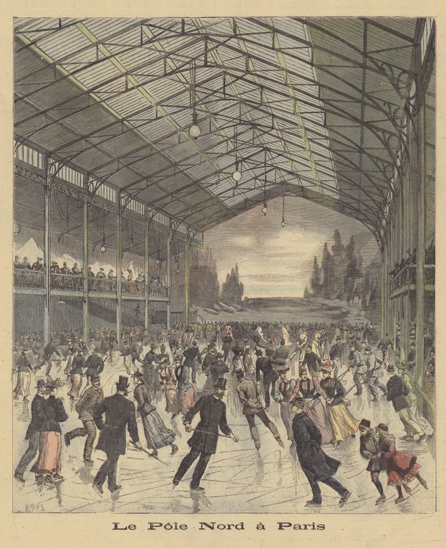 Eisbahn in Paris von after Henri Meyer