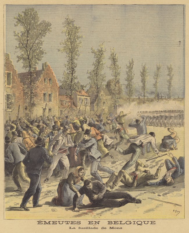 Unruhen in Belgien von after Henri Meyer