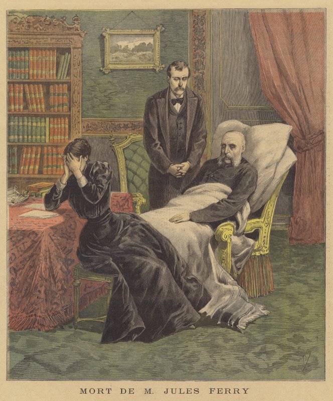 Der Tod von Jules Ferry von after Henri Meyer