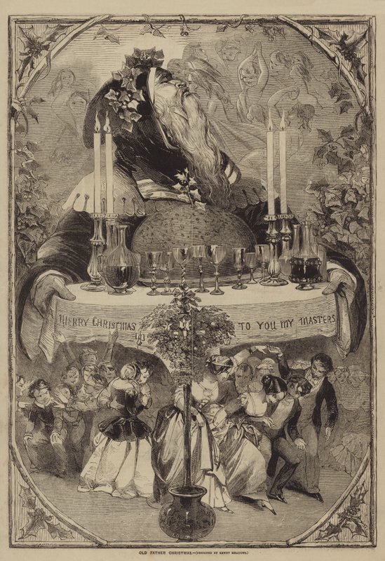 Der alte Weihnachtsmann von after Joseph Kenny Meadows