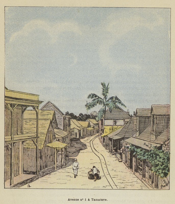Avenue Nr. 1 in Tamatave von after Louis Charles Bombled