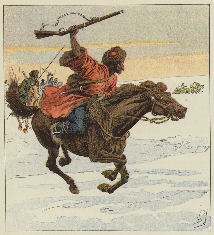 Khoungouze-Banditen von after Louis Charles Bombled