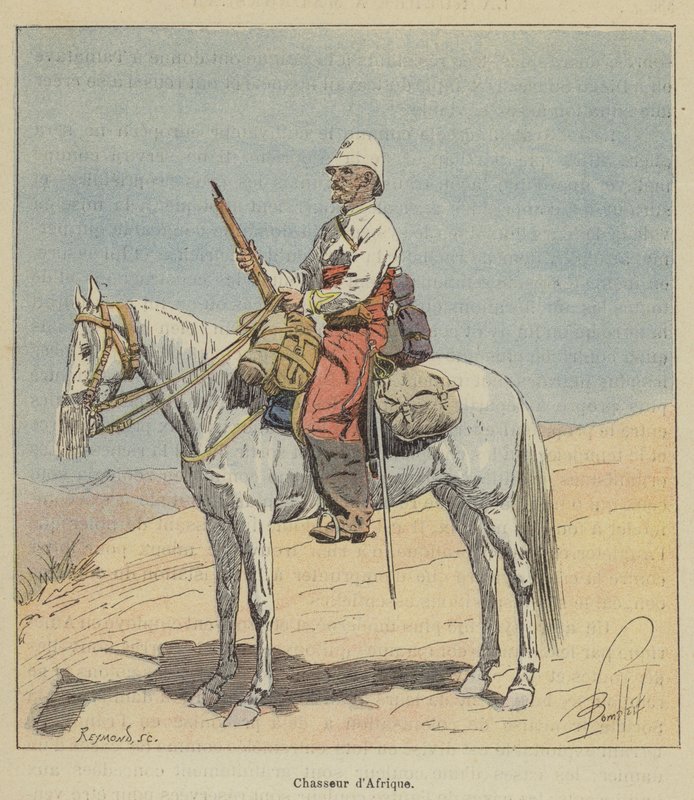Afrikajäger von after Louis Charles Bombled